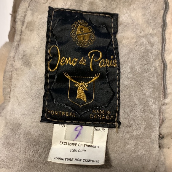 Jeno de Paris Shearling Coat w Genuine Fur Collar - Picture 6 of 16